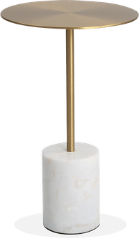 Calibre Coffee Table Medium - Brass - White Marble White Marble/Brushed Brass image.