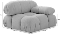 Camaleonda Style Left Arm Sofa Creamy Boucle/Boucle image.