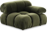 Camaleonda Style Left Arm Sofa Bottle Green Velvet/Velvet image.