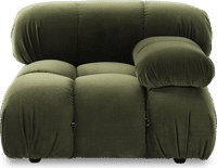 Camaleonda Style Left Arm Sofa Bottle Green Velvet/Velvet image.