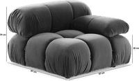 Camaleonda Style Left Arm Sofa Bottle Green Velvet/Velvet image.
