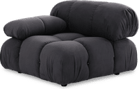 Camaleonda Style Right Arm Sofa Charcoal Grey Alcantara/Alcantara image.