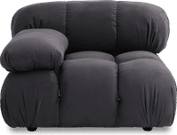 Camaleonda Style Right Arm Sofa Charcoal Grey Alcantara/Alcantara image.