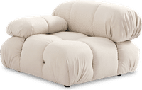 Camaleonda Style Right Arm Sofa Creamy Alcantara/Alcantara image.