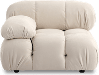 Camaleonda Style Right Arm Sofa Creamy Alcantara/Alcantara image.