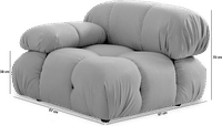 Camaleonda Style Right Arm Sofa Creamy Alcantara/Alcantara image.