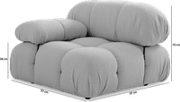 Camaleonda Style Right Arm Sofa Creamy Boucle/Boucle image.