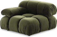 Camaleonda Style Right Arm Sofa Bottle Green Velvet/Velvet image.