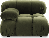 Camaleonda Style Right Arm Sofa Bottle Green Velvet/Velvet image.
