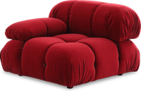 Camaleonda Style Right Arm Sofa Dark Red Velvet/Velvet image.
