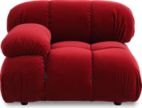 Camaleonda Style Right Arm Sofa Dark Red Velvet/Velvet image.