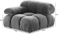 Camaleonda Style Right Arm Sofa Bottle Green Velvet/Velvet image.