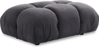 Camaleonda Style Small Ottoman Charcoal Grey Alcantara/Alcantara image.