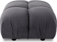 Camaleonda Style Small Ottoman Charcoal Grey Alcantara/Alcantara image.