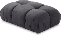 Camaleonda Style Small Ottoman Charcoal Grey Alcantara/Alcantara image.