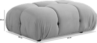 Camaleonda Style Small Ottoman Charcoal Grey Alcantara/Alcantara image.