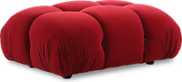 Camaleonda Style Small Ottoman Dark Red Velvet/Velvet image.