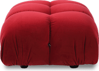 Camaleonda Style Small Ottoman Dark Red Velvet/Velvet image.