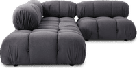 Camaleonda Style Sofa Ottoman Charcoal Grey Alcantara/Alcantara image.