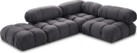 Camaleonda Style Sofa Ottoman Charcoal Grey Alcantara/Alcantara image.