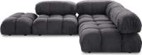 Camaleonda Style Corner Sofa - Left Armrest Charcoal Grey Alcantara/Alcantara image.