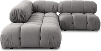 Camaleonda Style Corner Sofa - Left Armrest Light Grey Alcantara/Alcantara image.