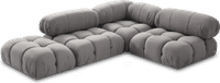 Camaleonda Style Corner Sofa - Left Armrest Light Grey Alcantara/Alcantara image.