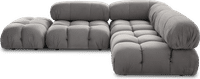 Camaleonda Style Corner Sofa - Left Armrest Light Grey Alcantara/Alcantara image.
