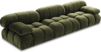 Camaleonda Style Left Arm Sofa Bottle Green Velvet/Velvet image.