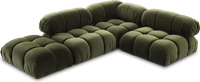 Camaleonda Style Left Arm Sofa Bottle Green Velvet/Velvet image.