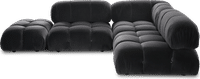 Camaleonda Style Corner Sofa - Right Armrest Dark Grey Velvet/Velvet image.
