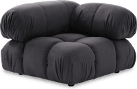 Camaleonda Style Corner Sofa - Left Armrest Charcoal Grey Alcantara/Alcantara image.
