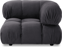 Camaleonda Style Corner Sofa - Left Armrest Charcoal Grey Alcantara/Alcantara image.