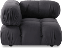 Camaleonda Style Corner Sofa - Left Armrest Charcoal Grey Alcantara/Alcantara image.