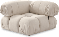 Camaleonda Style Corner Sofa - Left Armrest Creamy Alcantara/Alcantara image.