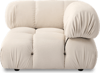 Camaleonda Style Corner Sofa - Left Armrest Creamy Alcantara/Alcantara image.