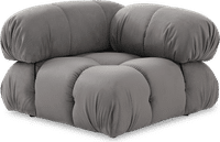 Camaleonda Style Corner Sofa - Left Armrest Light Grey Alcantara/Alcantara image.