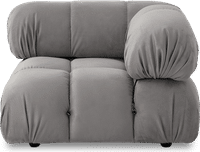 Camaleonda Style Corner Sofa - Left Armrest Light Grey Alcantara/Alcantara image.