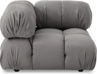 Camaleonda Style Corner Sofa - Left Armrest Light Grey Alcantara/Alcantara image.