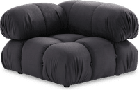 Camaleonda Style Corner Sofa - Right Armrest Charcoal Grey Alcantara/Alcantara image.
