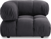 Camaleonda Style Corner Sofa - Right Armrest Charcoal Grey Alcantara/Alcantara image.