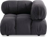 Camaleonda Style Corner Sofa - Right Armrest Charcoal Grey Alcantara/Alcantara image.