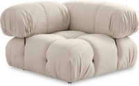 Camaleonda Style Corner Sofa - Right Armrest Creamy Alcantara/Alcantara image.