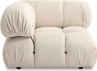 Camaleonda Style Corner Sofa - Right Armrest Creamy Alcantara/Alcantara image.