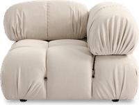 Camaleonda Style Corner Sofa - Right Armrest Creamy Alcantara/Alcantara image.