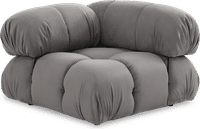 Camaleonda Style Corner Sofa - Right Armrest Light Grey Alcantara/Alcantara image.