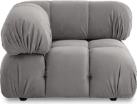 Camaleonda Style Corner Sofa - Right Armrest Light Grey Alcantara/Alcantara image.