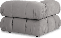 Camaleonda Style Corner Sofa - Right Armrest Light Grey Alcantara/Alcantara image.