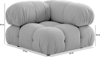 Camaleonda Style Corner Sofa - Right Armrest Creamy Boucle/Boucle image.