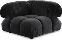 Camaleonda Style Corner Sofa - Right Armrest Dark Grey Velvet/Velvet image.